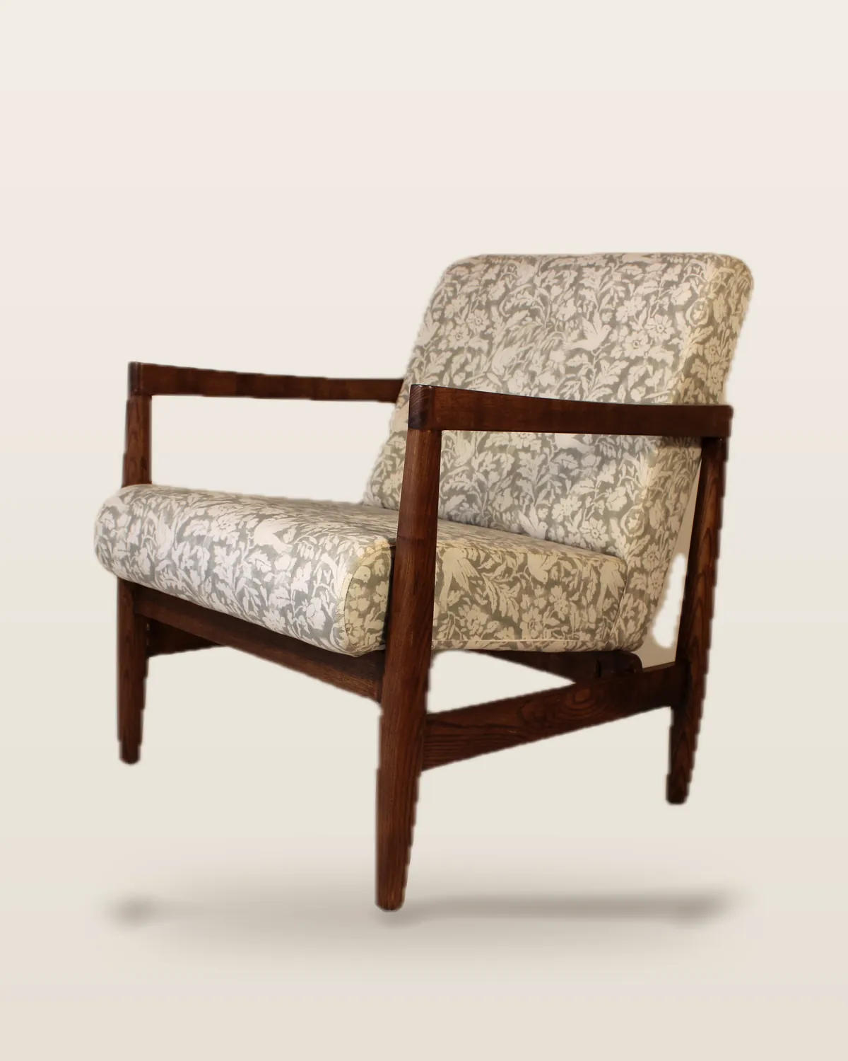 Botanical print armchair